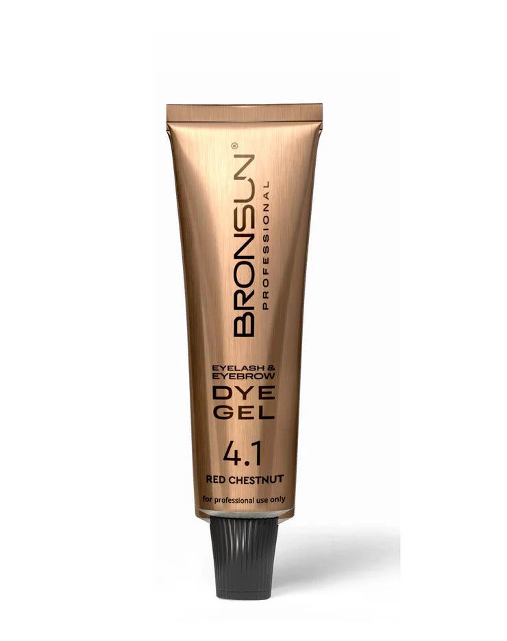 Bronsun Eyelash & Eyebrow Hybrid Dye Gel 4.1 Red Chestnut 15ml
