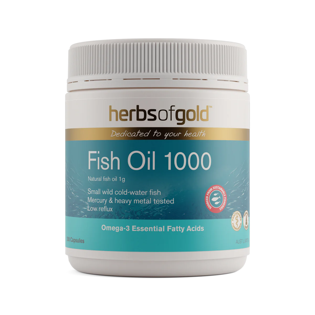 Herbs of Gold Fish Oil 1000 200 capsules