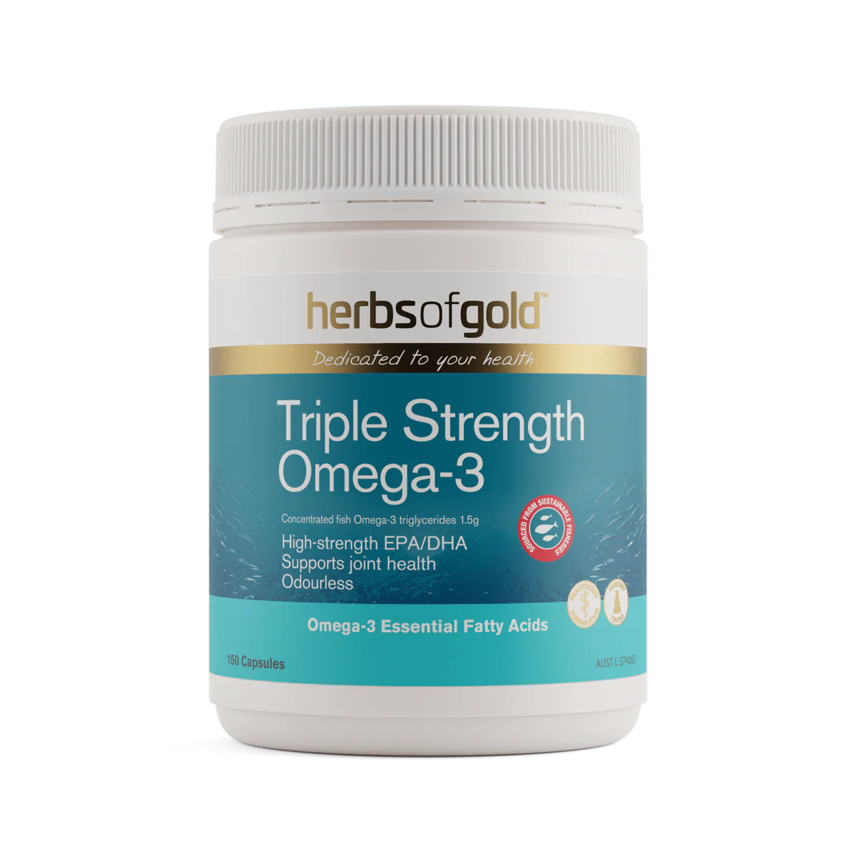 Herbs of Gold Triple Strength Omega-3 150 capsules