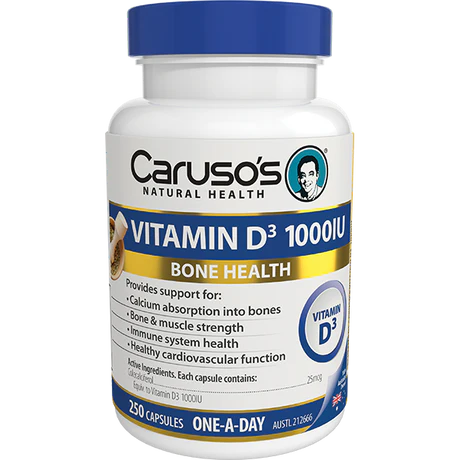 Carusos Natural Health Vitamin D3 1000IU